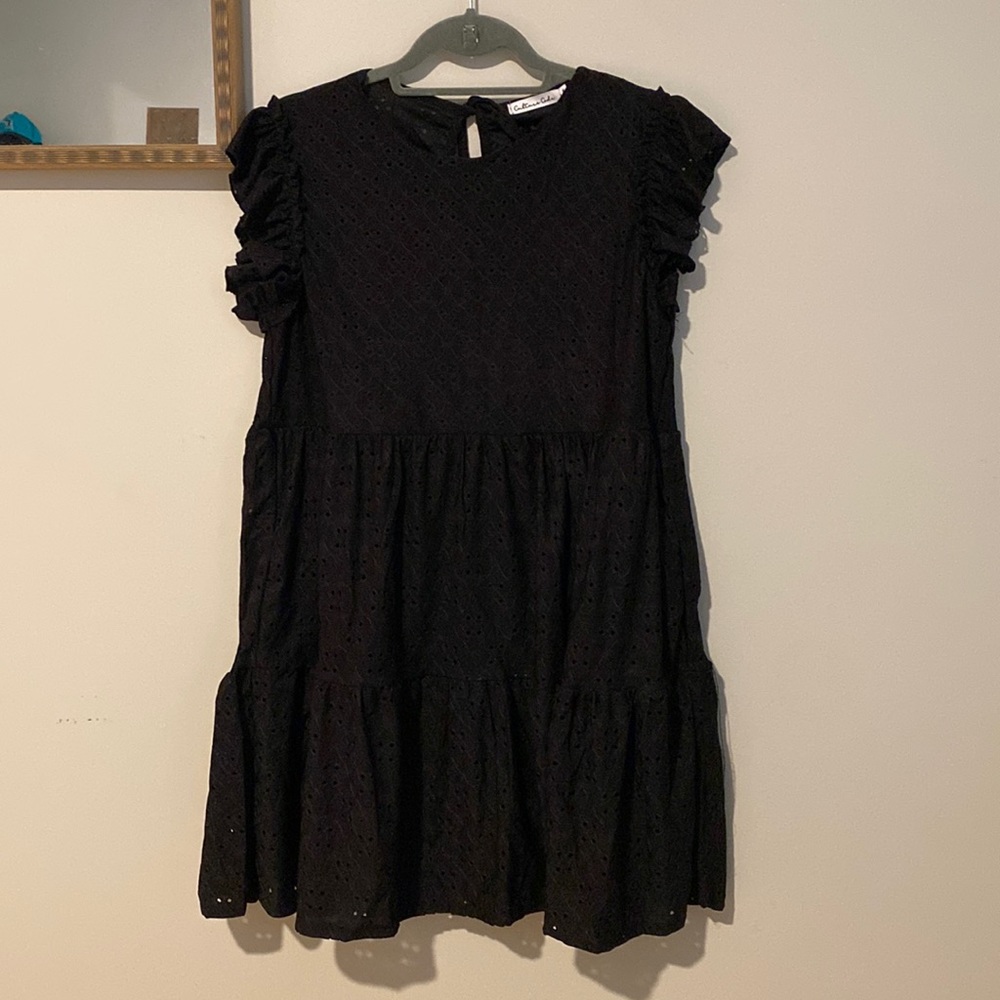 BabyDoll Tiered Mini Ruffle Sleeve Dress